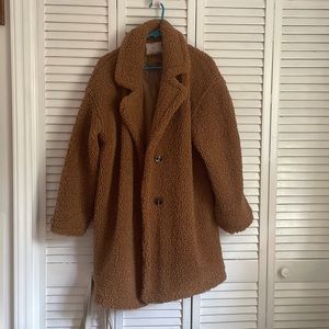 Brown Fuzzy Peacoat